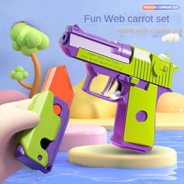 Pistool Speelgoed 1911 Baby 3D Printing Gun Zwaartekracht Kleine Radijs Pistool Mini Wortel Mes Simulatie Decompressie Speelgoed 240307