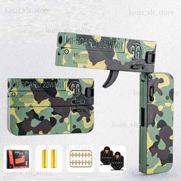 Gun Toys 2.0 amélioré Lifecard alliage pistolet pliant jouet balle molle Blaster modèle de tir pistolet de tir pour adultes enfants garçons cadeaux d'anniversaire T240309