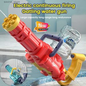 Gun Toys 2023 Pistola de agua eléctrica Pistolas de remojo de agua automáticas de alta tecnología Gran capacidad Fiesta en la piscina de verano Playa Juguete al aire libre para niños adultos L240311