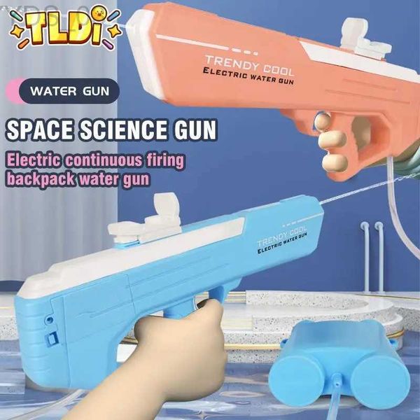 Gun Toys 2023 Pistolet à eau électrique avec sac à dos, jouet pour enfants, Blaster à eau, Soaker automatique à grande vitesse, jeu de fête en plein air d'été, cadeau pour enfants YQ240307