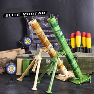 Gun Toys 2023 Nouveaux obus de mortier de grande taille pour enfants, jouet grenades à mortier, lancement de fusée, jouets de tir pour garçons, modèle militaire de simulation L2403