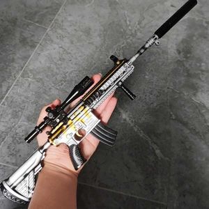 Pistolet jouets 2023 pistolet de Sniper Mini Stop M416 modèle pistolet détachable pistolet en métal jouet pistolet avec infrarouge garçons cadeaux de noël 240307