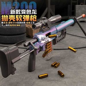 Gun Toys 2024 M200 Shell Ejection Soft Bullet Toy Gun EVA Sniper Rifle Chargement manuel Garçons Toy Gun CS Jeu de combat Aldult Cadeaux yq240314