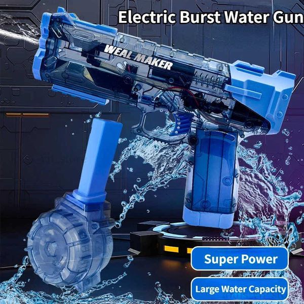 Gun Toys 2024 Nouvelle expérience Entièrement automatique Pistolet à eau d'été Pistolet électrique Tir à l'eau Plage Jouet amusant Enfants Garçons Filles Adultes T240309