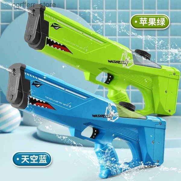 Gun Toys 2024 Nuevo tiburón alemán Pistola de agua de succión automática Juguete para adultos Piscina al aire libre Juego de batalla Juego dual Regalo para niños y juguetes para niños 240327