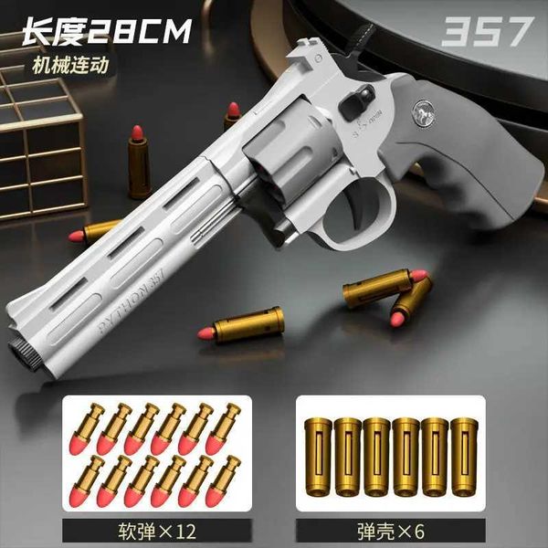 Toys Gun 2024. Revolver Soft Bullet Gun 357 Simulation Jet Toy Pistol Adult Boy Soft Bullet Toy Gun Modèle YQ2404138RPF