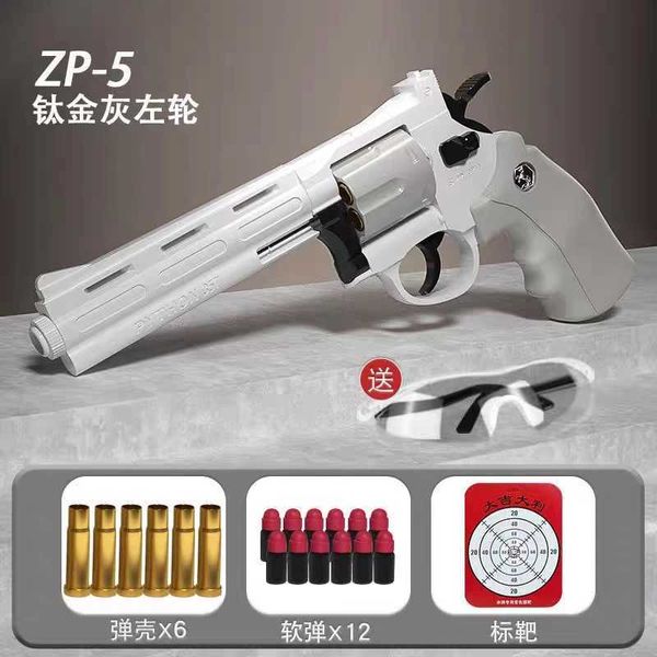 Toys Gun 2024. Revolver Soft Bullet Gun 357 Simulation Jet Toy Pistol Adult Boy Soft Bullet Toy Gun Model YQ240413DK77