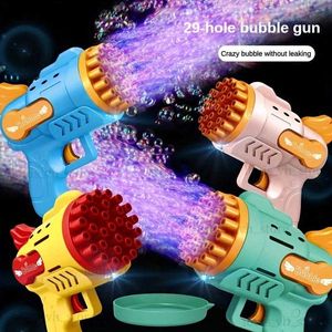 Pistool Speelgoed 29 Gat Vliegtuigen Bubble Gun Nieuwe Bubble Speelgoed Gatling Bubble Machine Kinderspeelgoed zonder batterij bubble water T240309