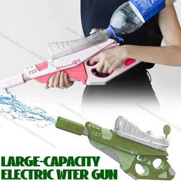 Gun Toys Pistola de agua eléctrica de 2L, pistola de agua de disparo automática grande de alta presión, chorros eléctricos, juegos de piscina al aire libre de verano L2403