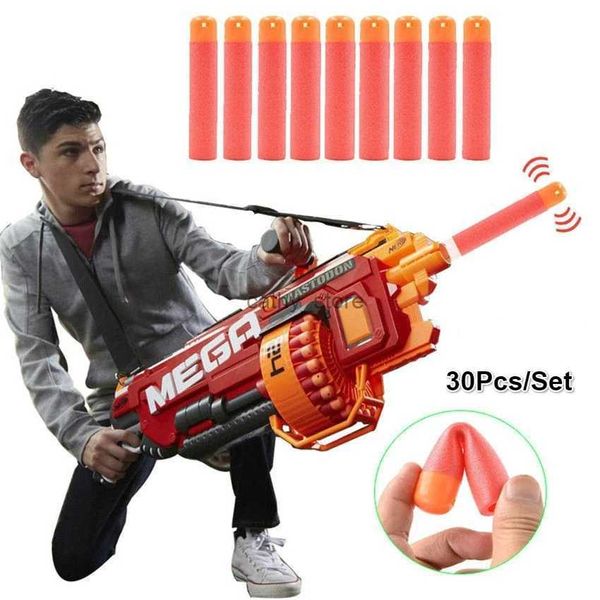 Gun Toys 30 piezas Mega para Nerf 9,5 cm rojo rifle de francotirador dardos balas Mega espuma recarga dardos cabeza de agujero grande balas para N-Strike Mega SeriesL2403