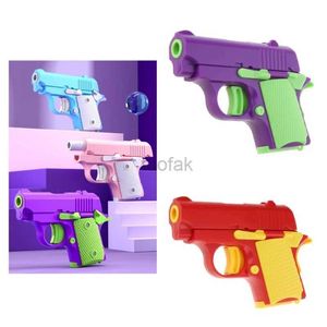 Juguetes de pistola 3D Impresión Pistolas Fidgets Toy para niños Mini Mini Guns Gars Oficina de juguete Adulto Sensorial Estrés Alivio Buredom Toy 240416