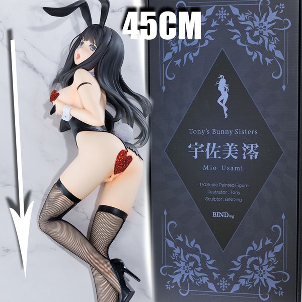 Juguetes de pistola 45cm Native BINDing Anime Bunny figura Tonys Bunny Sisters Usami Mio 1/4 figura de PVC estatua adultos colección modelo muñeca