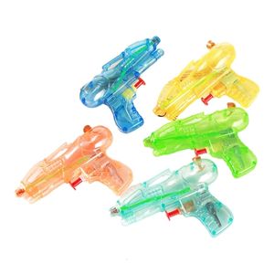 Gun Toys 5 PCS Childrens Water Guns Mini Transparant Squirt Water Guns Kids Summer Outdoor Fight Beach Blaster Toy Fight Toy 230417