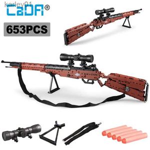 Pistoolspeelgoed 653 stuks SWAT Militair WW2 98K Sniper gun waarneming telescoop Modellen Bouwstenen Compatibel GUN Blokken Speelgoed Geschenken yq240314