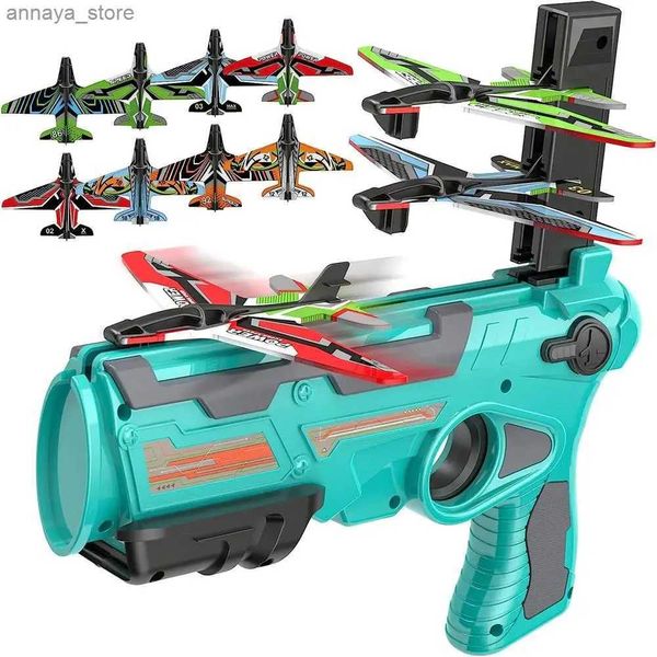 Toys Gunplane Lancener Bubble Catapult avec 3 Airplane Toy for Kids Plane Catapult Gire Shooting Game Outdoor Sport Toysl2404