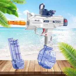 Gun Toys Tout électrique automatique pistolet à eau jouet été en plein air plage piscine bataille jeu de fête avec des amis natation eau jouet enfants et adultes 240327