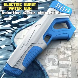 Pistolet Jouets Automatique Induction Absorbant Pistolet À Eau D'été Électrique Jouet HighTech Burst Eau Squirt Guns Plage En Plein Air Lutte Jouets Cadeau 230420