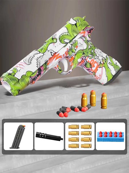 Pistolet toys Bullet Case jouet arme arme boy and girl soft balle arme d'anniversaire arme cadeau 240416