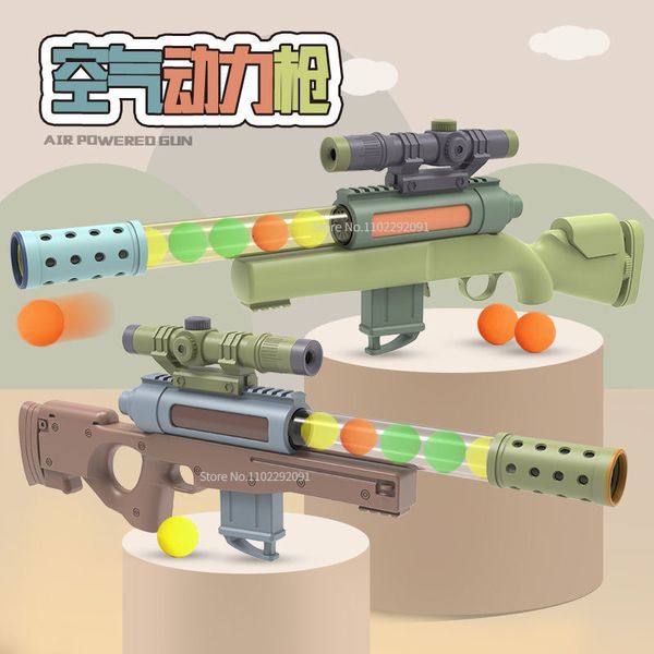 Pistola de juguete para niños M416 Air powered Soft Bullet Interacción entre padres e hijos 98k Sniper Rifle Boy 230713