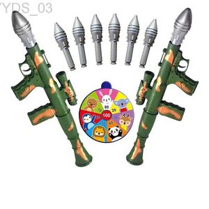Pistola de juguete para niños, pistola de espuma de bala suave, lanzador de cohetes militar con balas para niños, juegos al aire libre, regalos YQ240307