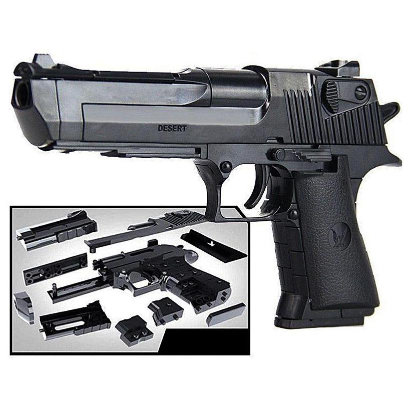 Blocos de construção arma militar 88001-004 modelo desert eagle diy jogo de  tiro montagem tijolos brinquedos para crianças presentes dos meninos