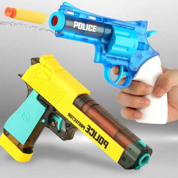 Pistolet jouets jouets pour enfants pistolet pistolet Revolver 2 en 1 balle molle pistolet peut tirer pistolet à eau pour KidsL2403