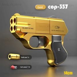 COP 357 Pistool Zachte kogelomhulsel Uitwerpspeelgoed Pistool Continu-opnamen Blaster Mini Pistola Luchtpistool voor volwassen jongens Verjaardagscadeaus T240309