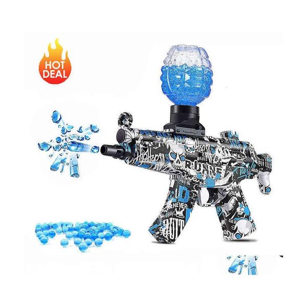 Gun Toys Deal Mp5 Gel Blaster Pistola de plástico con 15000 bolas de hidrogel Juego de tiro al aire libre Pistolas para niños Regalo Drop Delivery Gi Dhtv3