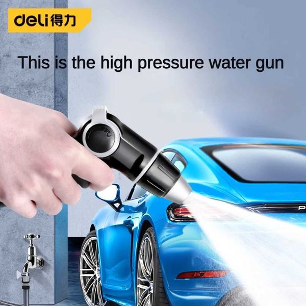 Pistolet jouets Deli voiture pistolet à eau haute pression laveuse lavage buse de pulvérisation avec tuyau pulvérisateur à main pistolet pour maison jardin voiture nettoyage accessoires L2403