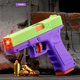 Pistolet Jouets Double mode Shell Ejection G17 Version Laser Tir Automatique Radis Pistolet Balle Molle Pistolet Jouet Pistolet CS Armes pour Enfants T240314