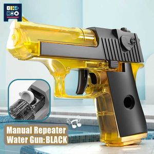 Pistolet pistolet aigle du glock du désert manuel d'eau arme à feu extérieur de la plage d'été portable pistolet combat toys pour enfants garçons gibier adull240425