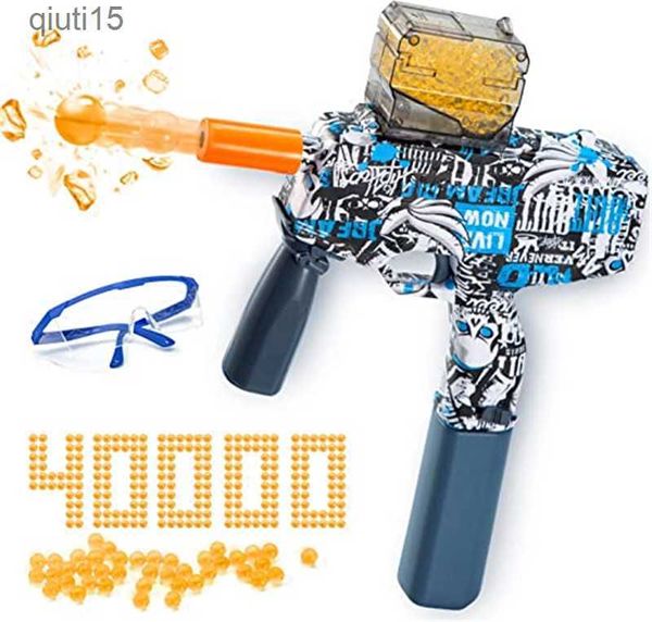 Pistolet Jouets Électrique Gel Ball Blaster Jouet Pistolet MP9 Gelball Pistolets Avec 40000 Perles De Boule D'eau Et Des Lunettes En Plein Air Jeu De Tir Jouets T230515