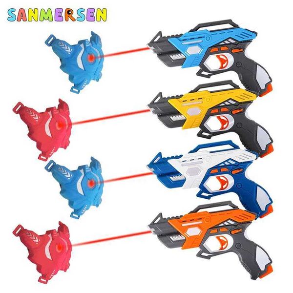 Pistolet Jouets Électrique Laser Tag Pistolet Infrarouge Pistolet-Jouet Pistolet Blaster Laser Pistolet Combat Interaction Jeu Ensemble Pour Garçons Sports de Plein Air Intérieur 240307