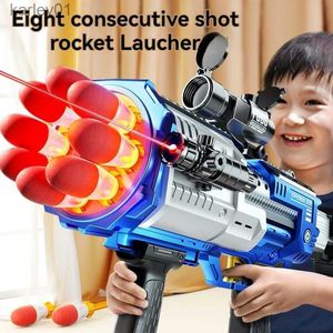 Pistool Speelgoed Elektrische Raketwerper Licht Bazooka Geluid Zachte Kogel Pistool met Licht Dart Kids Jongens Verjaardagscadeautjes yq240314