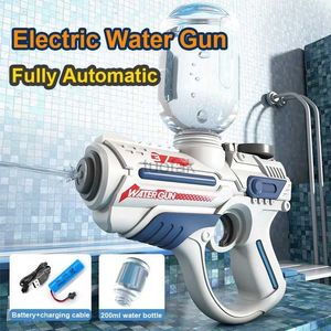 Gun Toys Electric Water Gun Automatisch Continu Beach Large-capaciteit Zwembad Zomer Outdoor Fun speelgoed voor Baby Children Boy 240416