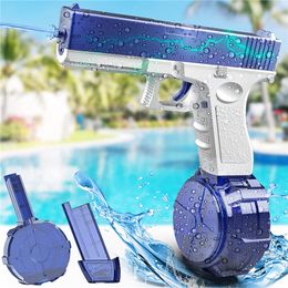 Pistolet Jouets Électrique Pistolet À Eau Glock Pistolet Entièrement Automatique Jouets De Tir En Plein Air Beach Party Eau Piscine Lutte Jouet Pour Enfants Adulte 230703