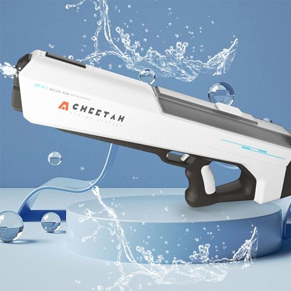 Pistola de agua eléctrica Pistola de agua de alta tecnología Pistolas automáticas de remojo de agua Gran capacidad Fiesta en la piscina de verano Playa Juguete al aire libre para niños adultos 230726