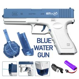 Pistola de juguete eléctrica, rociador de agua, ráfagas de juguete para niños, carga fuerte de alta presión, energía descubierta, verano automático, Tos Glock 230711