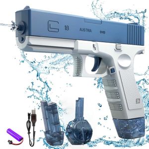 Gun Toys Electric Water Storage Gun Pistol Shooting Toy Portable Children Summer Beach Outdoor Fight Fantasy Toys For Boys Kids Game T240428