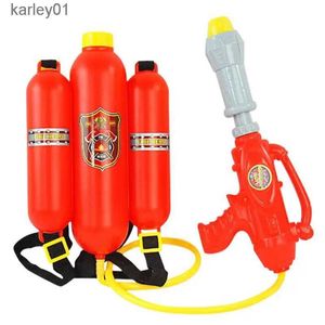 Pistoolspeelgoed Brandweerman Rugzak Waterpistool Speelgoed Sproeier voor kinderen Pistool Waterpistolen voor kinderen Strand Buitenspeelgoed voor zomer Soakers yq240307