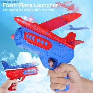 Gun Toys Foam Plane Launcher Epp Bubble Airplanes Glider Hand Throw Catapult Plane Toy voor kinderen Catapult Guns Aircraft Shooting Game Toyl2404