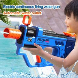 Gun Toys Pistolet à eau électrique entièrement automatique pistolets à eau de haute technologie grande capacité 800ML piscine fête plage jouet extérieur pour enfant adulte YQ240307