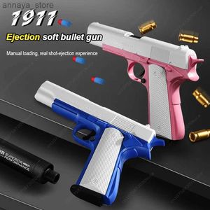 Gun Toys G17 Childrens Toy Pistol kan continu worden afgevuurd Ejectie Soft Bullet Mechanisch Herhaalde pistool als verjaardagscadeau voor kinderenl2404