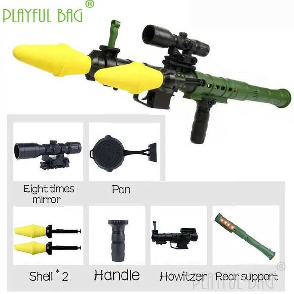 PAGO JUEGO PAGO DE JUEGO Toy Gun Light Sound Effect RPG Toy Cohete Bucket Eva Soft Bullet Gun infantil Juego de entretenimiento Juego ND05 YQ240413YZ5V