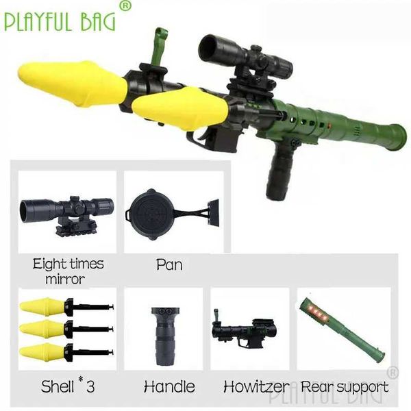 PAGO JUEGO PACK Toy Toy Gun Light Sound Effect Rpg Toy Rocket Bucket Eva Soft Bullet Gun infantil Juego de entretenimiento Juego ND05 YQ240413IJBH