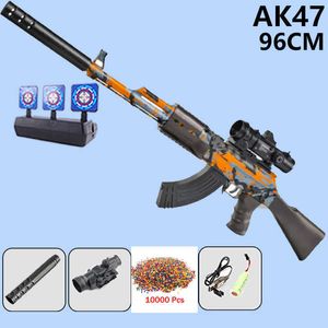 Pistool Speelgoed Gel Blaster Gun AK47 Automatische Hydro Gel Gun 96 CM Geweer Elektrische Handleiding 2 Modi Voor Kinderen schieten Spel Volwassenen CS Vechten