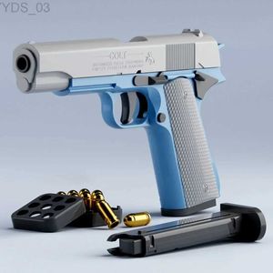 Pistoolspeelgoed Zwaartekracht 3D-geprint M1911-model Rechte sprong Speelgoedpistool Niet-vurende welp Radijs Speelgoedmes Kinderen Stress Relief Speelgoed Kerstcadeaus 1PC YQ240307