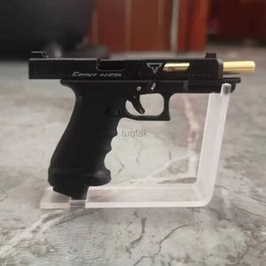 Gun Toys Hot 1 3 G17 G34 TTI Taran Tactical Alloy Empire Mini Pistol Keychain Toy Gun Fidget Toy Shell Ejection Free Assembly 240416