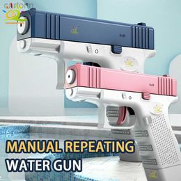 Toys des armes à feu Huiqibao Kids Summer Manual Water Gun Beach Outdoor Tirable Shooting Game Pistol Waters Fight Fantasy Toys for Children 240408