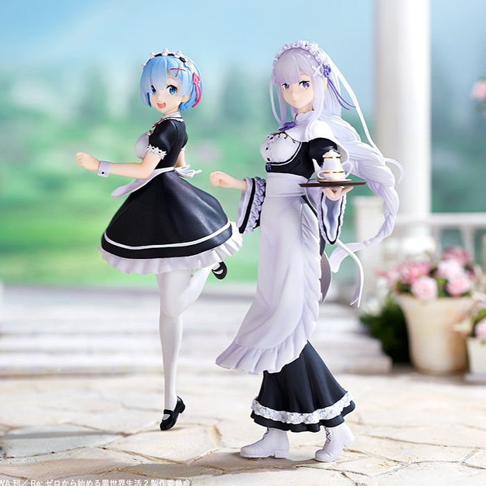 Gun Toys Japanese Original Anime Figura ReZero Kara Hajimeru isekai Seikatsu Rem Emilia Ichiban Kuji Figura Colecionável